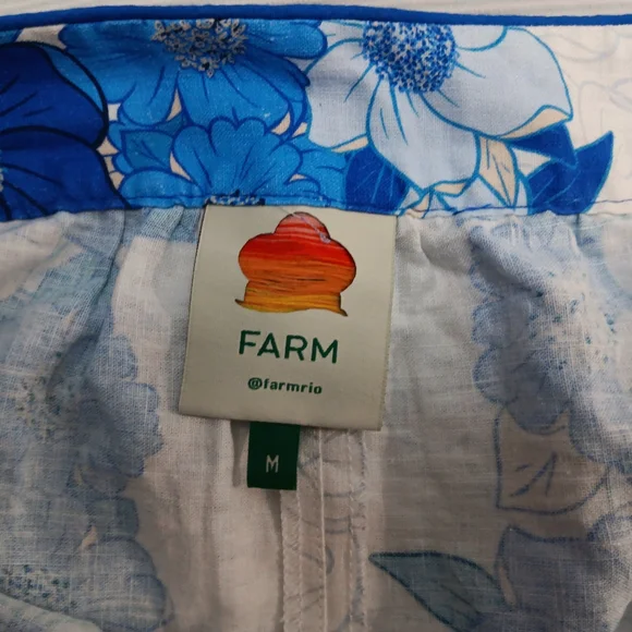 Floral Blue and White Women's Skirt Farm Rio - Picture 3 of 4